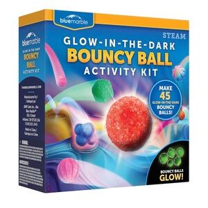 MARBLE Glow-in-the-Dark Bouncy Ball Kit - Blue Green Pink Red
